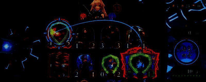 《影之诗：超凡世界》游戏宣传图，展示角色与卡牌战斗特效交织的视觉盛宴