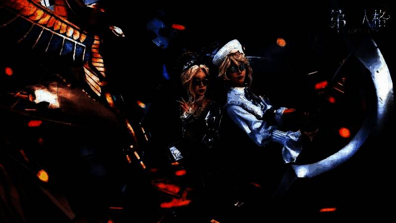 多位COSER与玩家合影，现场气氛热烈欢腾