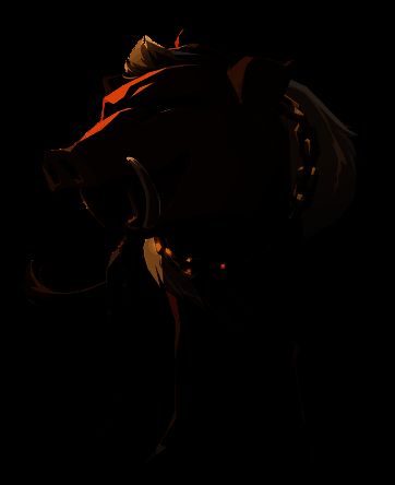 戴着列车长帽的野猪神灵挥手致意，身后是蒸汽电车与站牌