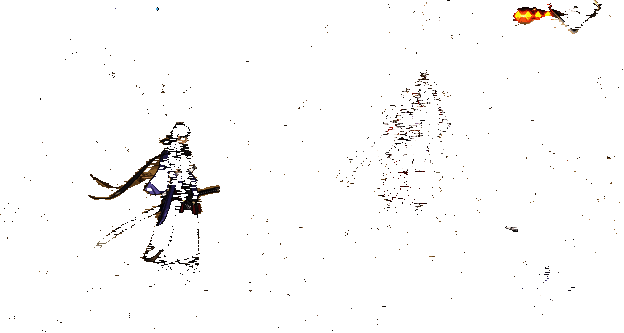 带土使用武士刀成功招架敌方攻击，随即反击释放刀光与爆炸