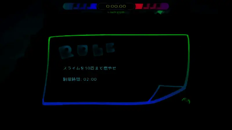 两名玩家在对战中使用史莱姆搭建墙体阻挡对手，战术对抗感强烈，画面色彩对比鲜明