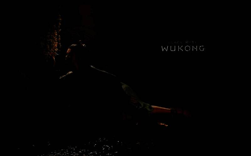 《黑神话：悟空》3D艺术图中四妹侧卧在溪水边，身旁野花盛开，阳光透过树叶洒落，画面充满诗意与静谧氛围