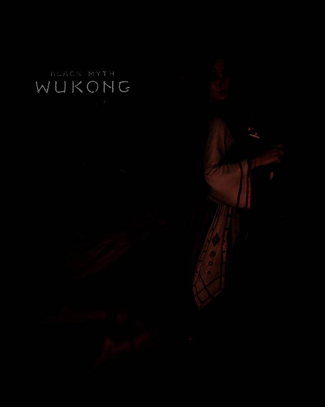 夜色下的山林场景，角色静立崖边，月光洒落肩头，背景远山如黛，意境深远