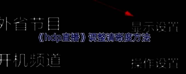 HDP直播播放界面，画面清晰，正在播放高清直播内容