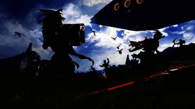 玩家用石斧砍伐树木，注意避开倒向角度，防止被压伤