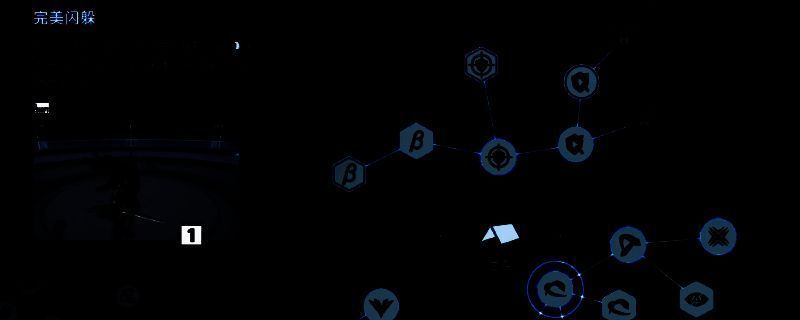 玩家角色在敌人攻击瞬间完成完美闪躲，身体侧移伴随残影特效，成功避开黄色范围技能