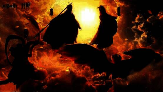 四位封神角色立绘展示，背景为悬浮于云层之上的封神台，气势恢宏