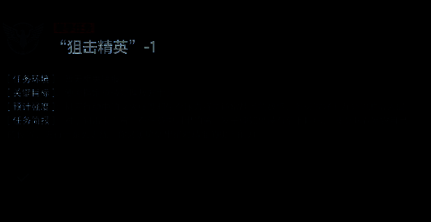 S5狙击精英任务1具体说明界面，突出显示‘使用射手步枪击败3名敌人’的目标要求
