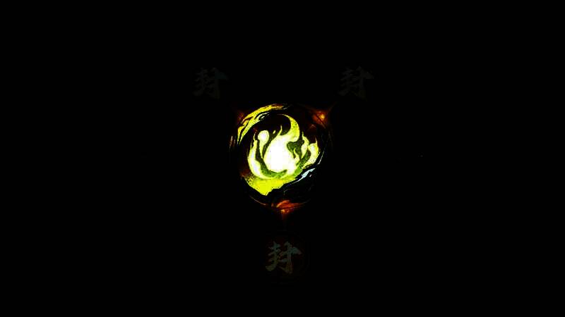 修士手持封妖珠对战妖兽，光芒四射中妖魂被吸入珠中