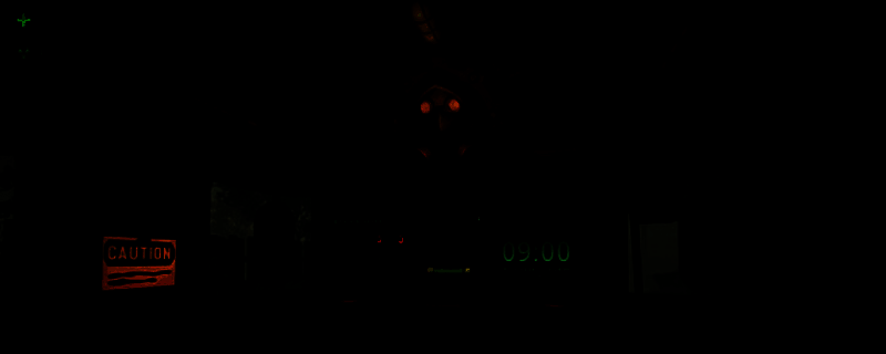 《MIMESIS》游戏实机画面，昏暗走廊中四名角色紧张前行，周围弥漫着诡异雾气与闪烁灯光