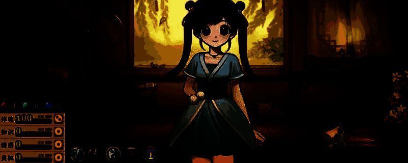 《明月的女儿》游戏主视觉图，一名身着古风服饰的少女立于山巅月下，背景为云雾缭绕的武侠世界，画面充满诗意与神秘感