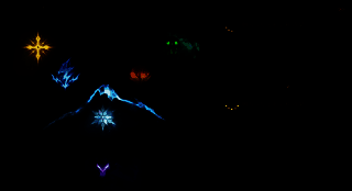 多位英雄在战场上协同作战，界面显示羁绊激活提示与属性加成