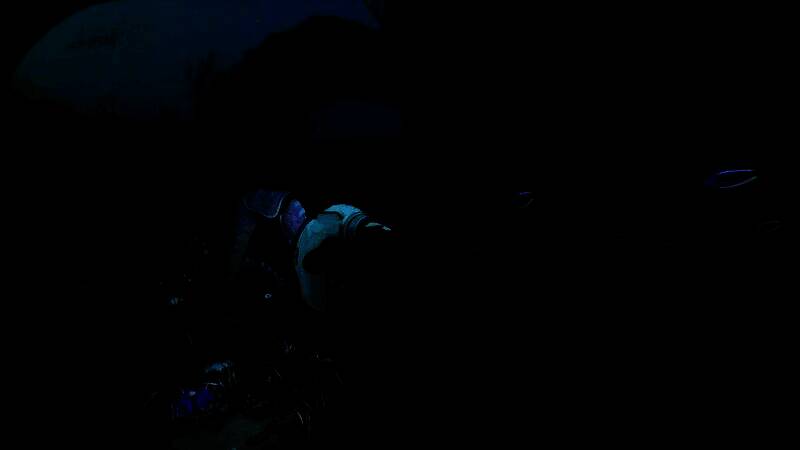 Charlie Cleveland在个人声明中使用的配图，一张深海背景下的孤独潜水者剪影，象征失落与探索