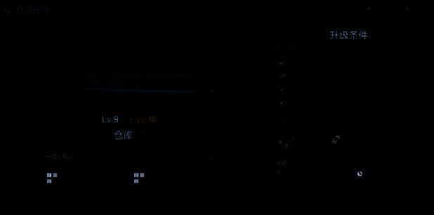 三角洲行动仓库升级界面展示材料消耗与容量增长对比图，界面清晰标注升级前后数据变化