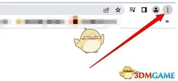 谷歌浏览器顶部右角三点菜单展开状态，光标指向‘设置’选项