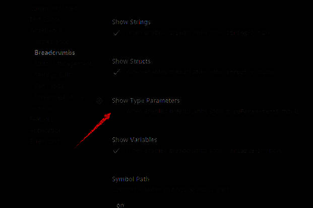 启用后代码编辑器中类型参数以标签形式清晰显示的效果示意图