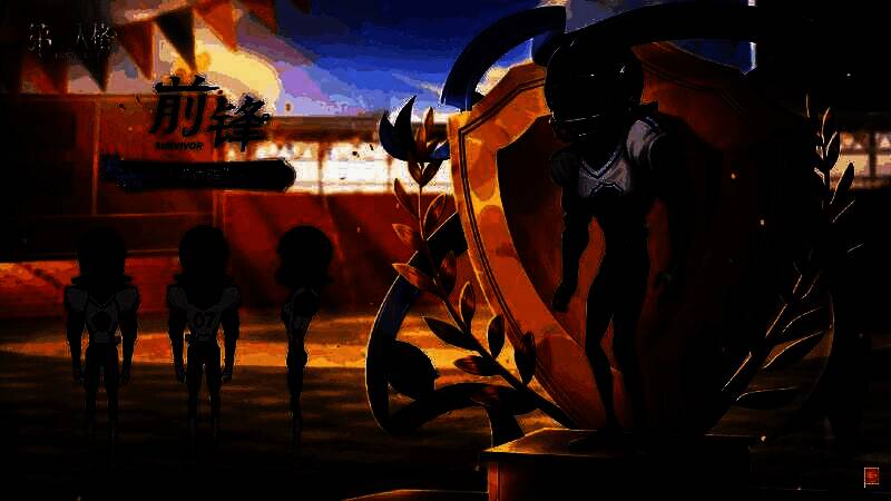 前锋全身特写展示，蓝白色运动护具完整覆盖，头盔与肩部闪电标志闪耀，展现赛场战士的酷炫造型