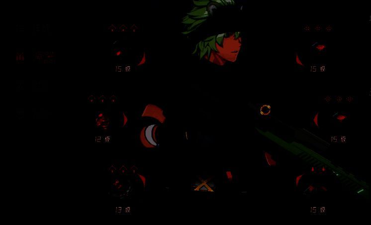 技能升级界面展示，谛听和缬草的技能已点亮至满阶，其他角色技能处于未升级状态