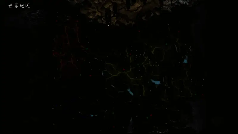 《逸剑风云决》炼丹材料采集路线图，标注了从天水城到峋谷关的主要采集点与行进路径