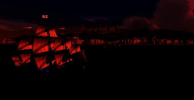 游戏战斗场景截图，展示多艘战舰在海上激烈交火，炮弹轨迹与爆炸特效逼真