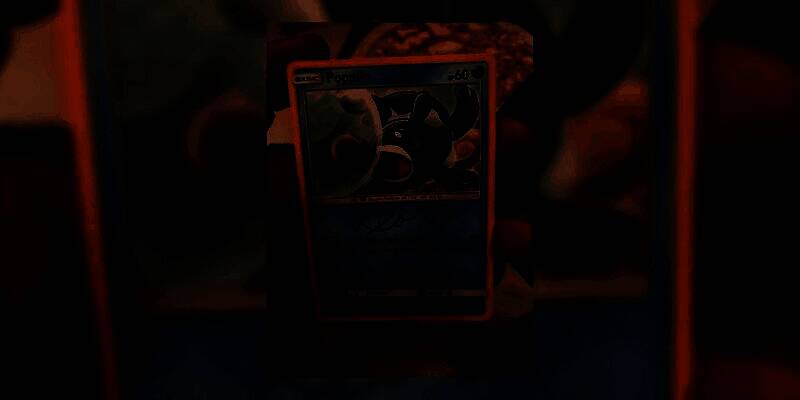 教皇利奥十四世手持一张宝可梦卡牌，神情专注地查看球球海狮的设计细节