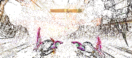 螳螂双刃战斗动图，展示重击二次斩击动作与特效