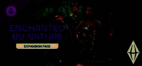 《模拟人生4：自然奇境》中一位模拟市民在森林小屋外的药剂台前调配药水，周围环绕着发光植物与蝴蝶