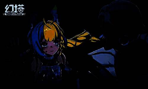 琳赛站在零矿区的旧货店内，店内摆满各种机械零件与神秘装置，她微笑着指向货架，背景充满赛博朋克风格的霓虹灯光