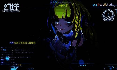 琳赛在直播间展示一款奇特装置，周围环绕着漂浮的道具和广告标语，画面充满科技感与幽默氛围