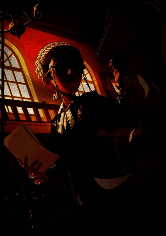 律师-正义的砝码细节特写，法袍纹理与金色装饰清晰可见