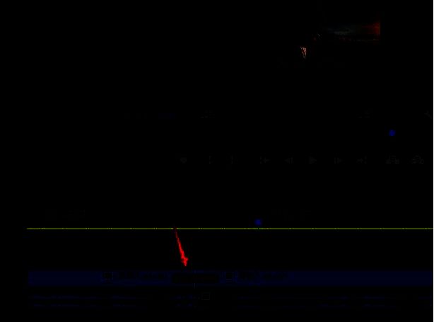 时间轴上已成功应用VR光线效果，播放头正在预览光效转场