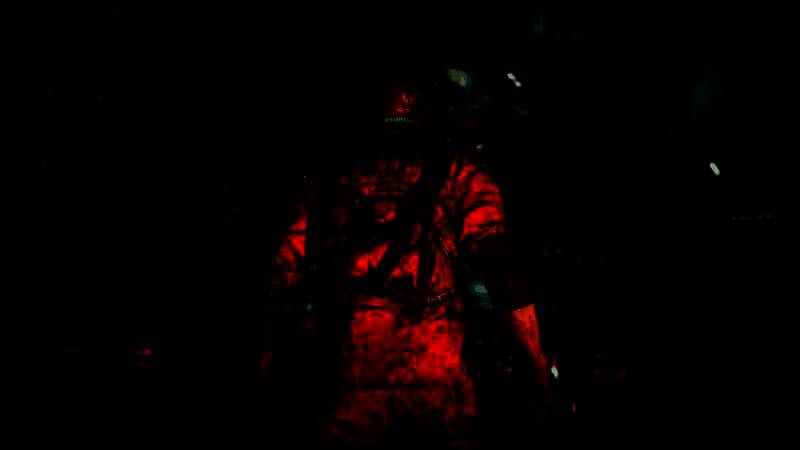 《木卫四协议》游戏封面图，展现主角在阴暗空间站中与恐怖生物对峙的场景