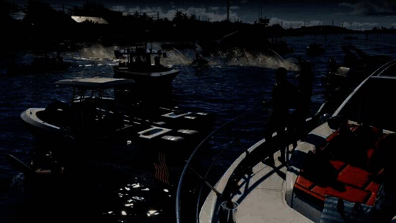 《GTA6》地图局部细节图，展示新增地标建筑与优化后的水道网络