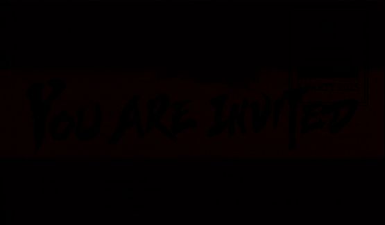 《影之刃零》英文版英雄帖邀请函，采用竖排英文与传统纹样结合，风格独特