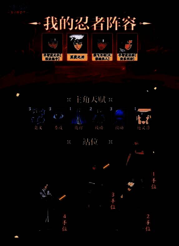 阵容一实战画面，止水释放须佐能乎，佐助配合奥义连携攻击