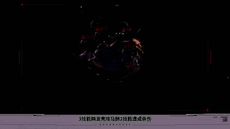 技能连招演示图，标注了马超形态下各技能释放顺序