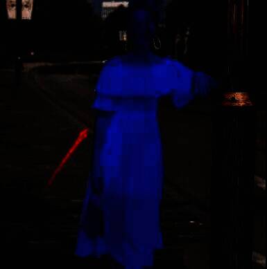 鼠标悬停在人物身上时，人物被蓝色半透明选区覆盖的界面截图