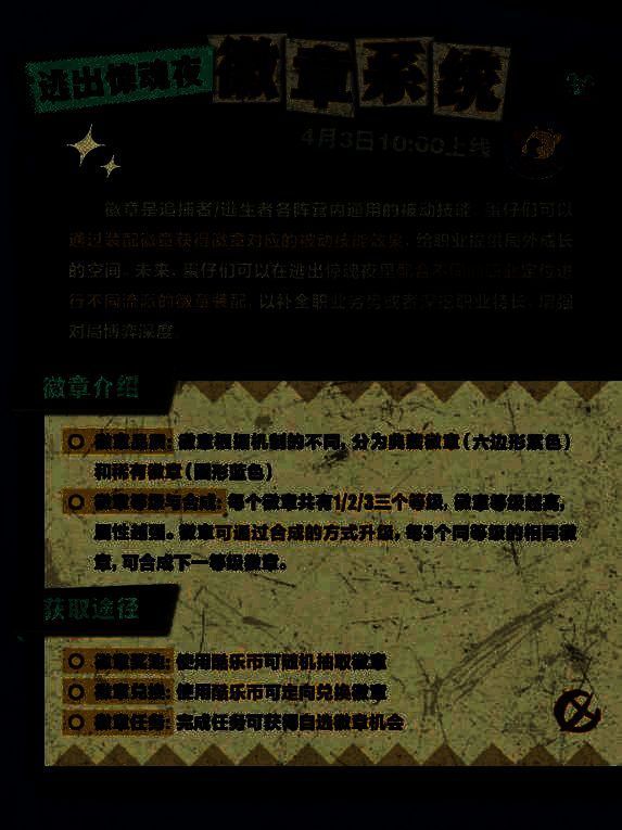 逃生者徽章图标展示，包含‘救援之光’‘疾行印记’等技能图标，背景为蓝色科技光效