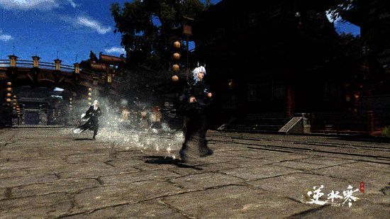 角色化作‘人形滑板’形态，悬浮于空中，另一名玩家站在其上，两人一同飞行