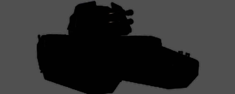 《绝地潜兵2》中粉碎者坦克正面视角，四联机枪炮台清晰可见，金属质感强烈，周围为荒漠战场环境