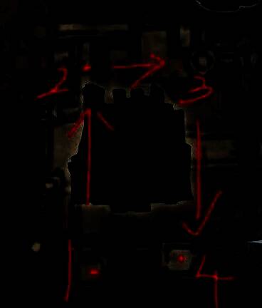 山妖清理顺序示意图，数字标注了推荐的击杀次序，帮助玩家规避连锁警报