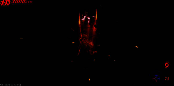 爱丽丝技能演示画面，释放大招时剑气爆发，周围环境崩裂，敌人被卷入爆炸中心