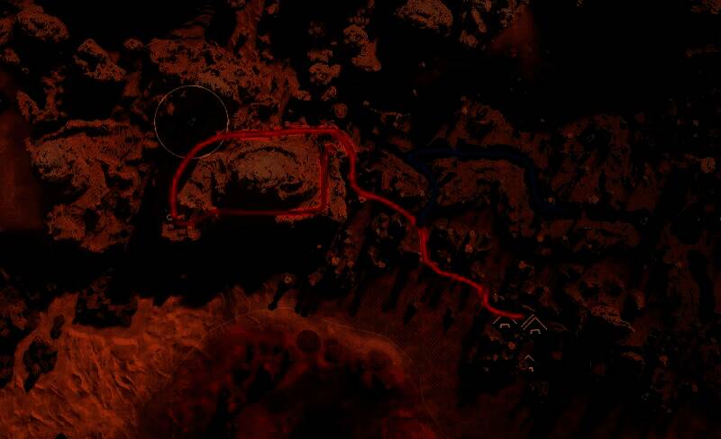 绿色圆形悬浮球为裂谷出入口，图中显示多个上下通道连接点