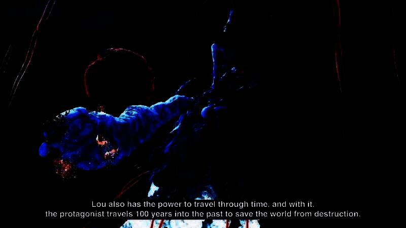 主角背部展开能量翼在空中滑翔，背景为崩裂的天空与悬浮岛屿