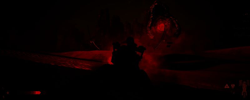 《沙丘：觉醒》游戏中玩家车库内部场景，多辆载具整齐停放，背景可见防御设施与小门结构