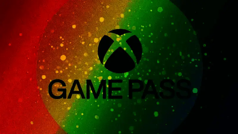 Xbox团队办公场景，多名员工在开放式办公室中讨论工作，墙上挂着Xbox品牌标识和游戏海报