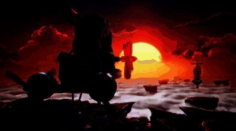 猫女与尤加在塔罗牌世界中被占卜师操控，化为命运之牌的奇幻画面