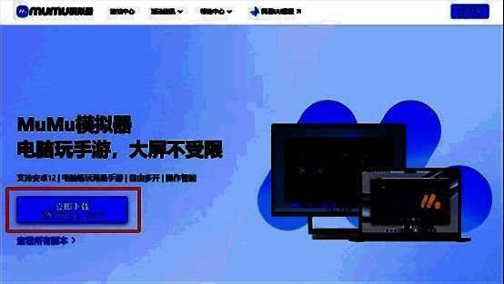 蓝叠模拟器下载页面截图，显示不同版本选择选项