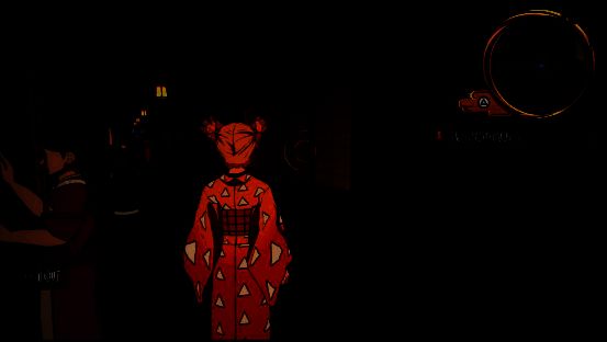 炭治郎与伙伴们并肩而立，背对夕阳，准备迎战前方的黑暗