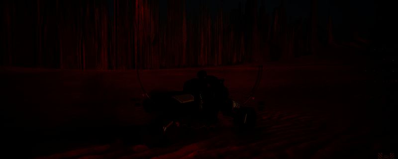 《沙丘：觉醒》游戏界面展示，玩家角色站在沙漠基地前，背景为巨型沙虫轮廓，界面显示资源与技能选项